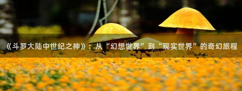 小女神花铃动漫在线樱花：《斗罗大陆中世纪之神》：从“幻想世界”到“现实世界”的奇