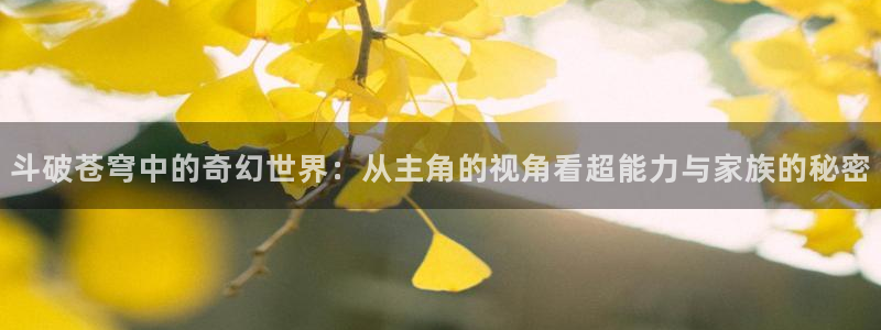 泽塔奥特曼国语汗汗漫画：斗破苍穹中的奇幻世界：从主角的视角看超能力与家族的秘密